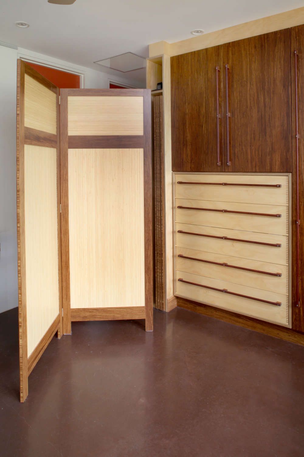 Select Custom Joinery | Plywood and bamboo home office