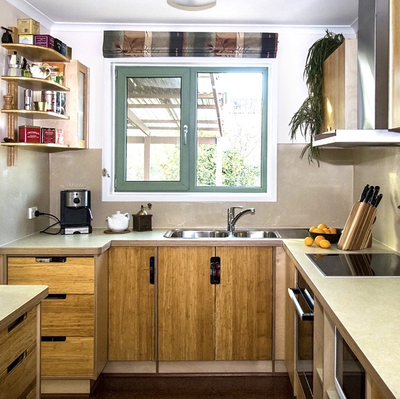 Natural strand bamboo Pezzo sustainable kitchen.